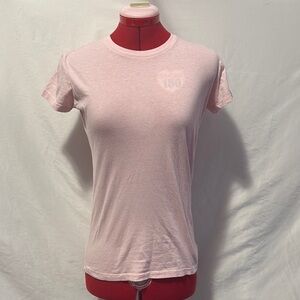 Pima Fitted Pink Crew Neck Short Sleeve T-Shirt MM279
